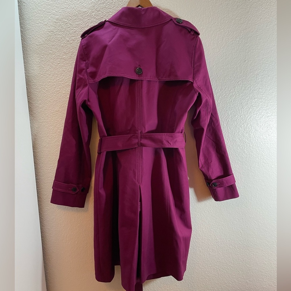 Hobbs of London Vibrant Pink Trench Coat Size 8/M $400 - Picture 10 of 12